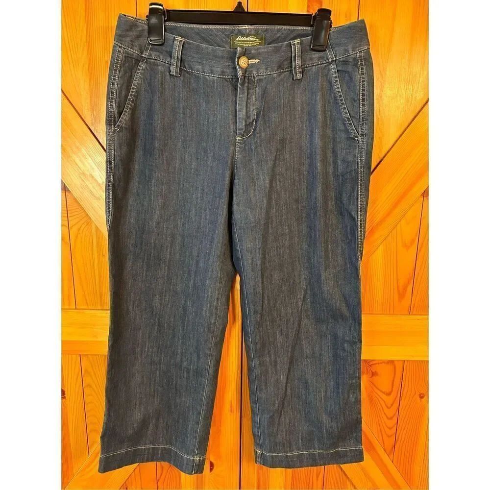 EDDIE BAUER Women’s Size 6 Crop Capri Denim Blue Jeans (4048)
